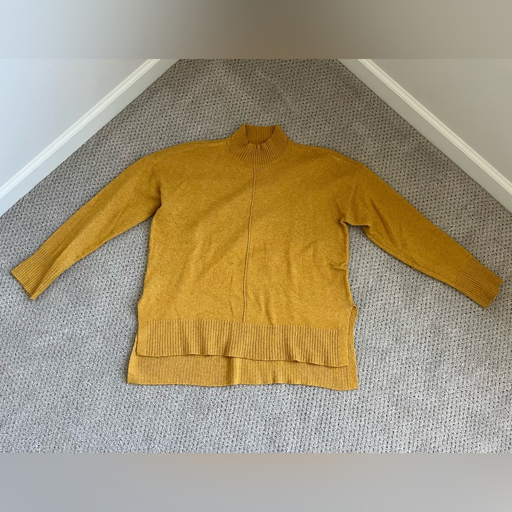 Women's Mustard Turtleneck Sweater